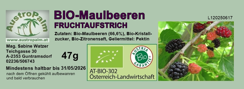 Maulbeeren-Fruchtaufstrich 47g - BIO